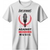 T-shirt Against Modern Music Λευκό