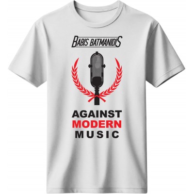 T-shirt Against Modern Music Λευκό