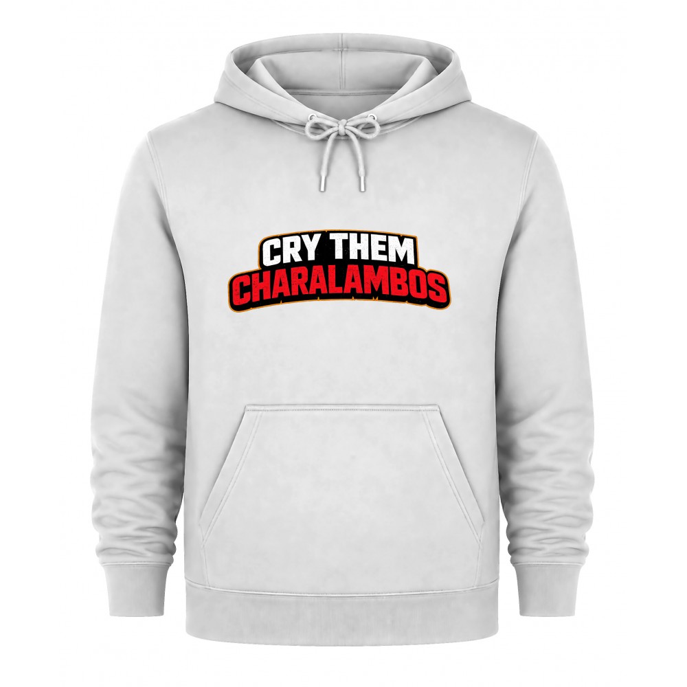 Hoodie Cry Charalambos - Λευκό Hoodie Cry Charalambos - Λευκό