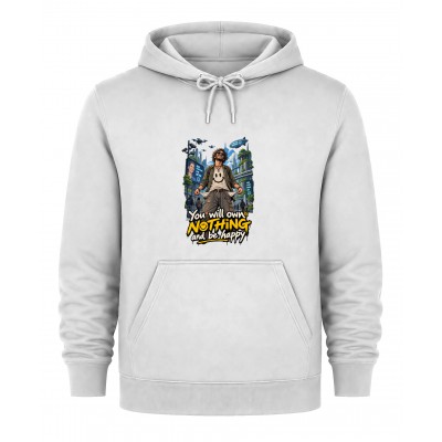 Hoodie You will own nothing and be happy - Λευκό