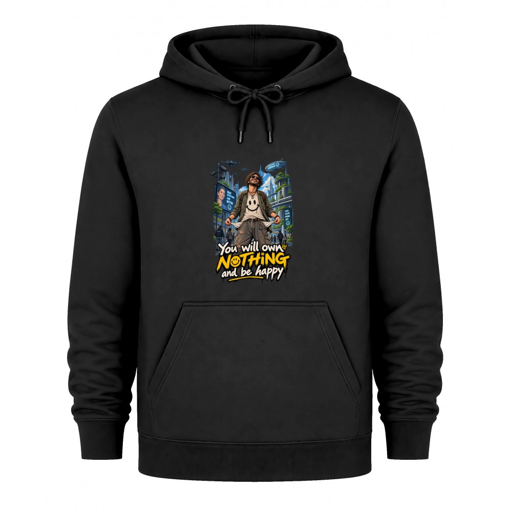 Hoodie You will own nothing and be happy - Μαύρο Hoodie You will own nothing and be happy - Μαύρο