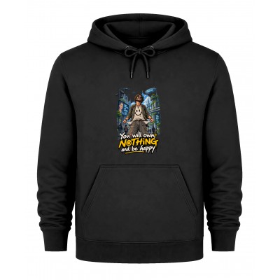 Hoodie You will own nothing and be happy - Μαύρο