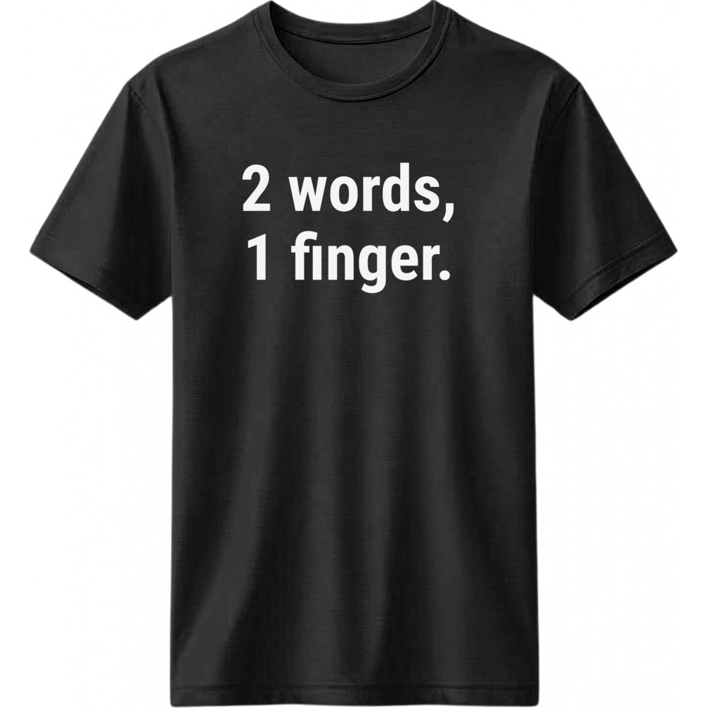 2 words, 1 finger - Μαύρο 2 words, 1 finger - Μαύρο