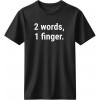 2 words, 1 finger - Μαύρο