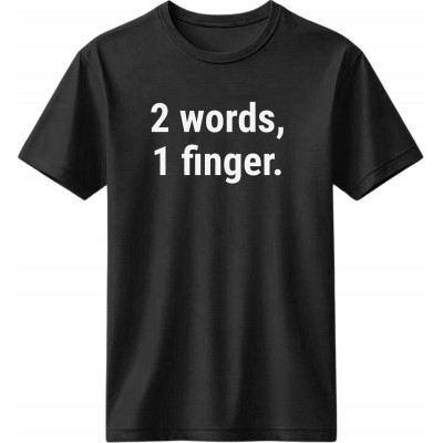 2 words, 1 finger - Μαύρο