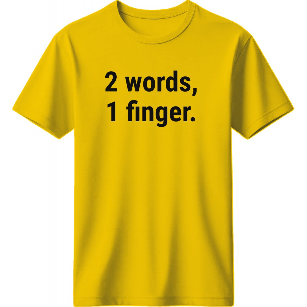 2 words, 1 finger - Κίτρινο